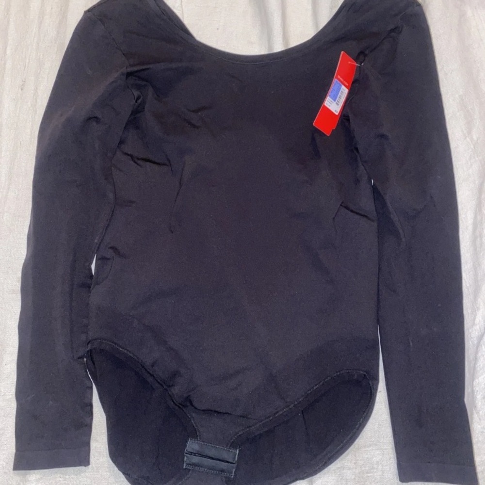 SPANX black XL Long Sleeve Bodysuit